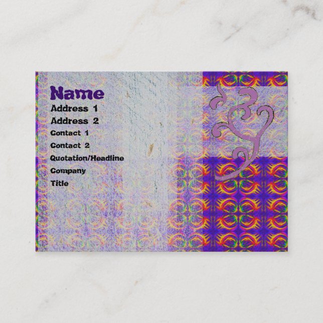 Cartão De Visita Tribal Fiery (Frente)