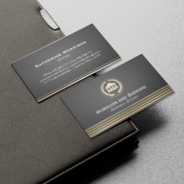 Cartão De Visita Tribunal Dourado do Advogado Moderno Faux