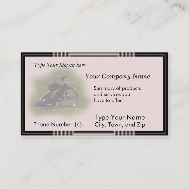 Cartão De Visita Trike antigo cartão-personaliza (Frente)