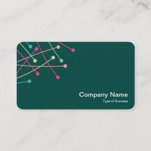 Cartão De Visita Trilhas de partícula - cores 01 no verde 004840 da