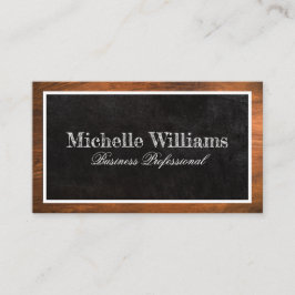 Cartão De Visita Trim de madeira | Textura de Black Rock