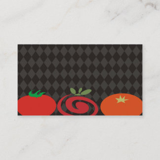 Cartão De Visita trio do tomate que cozinha o carro culinário do