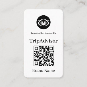 Cartão De Visita TripAdvisor QR Link de Feedback de Negócios Pers