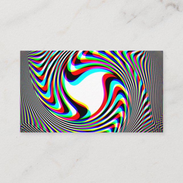 Cartão de visita Trippy do emblema do redemoinho (Frente)