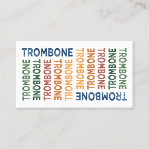 Cartão De Visita Trombone colorido
