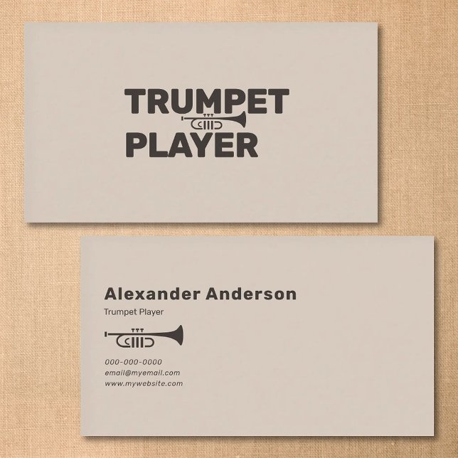 Cartão De Visita Trompetista (Trumpet Player Business Card)