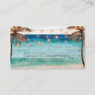cartão de visita tropical dos destinos da praia