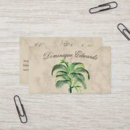 Cartão De Visita Tropical Palm Tree Marble Professional