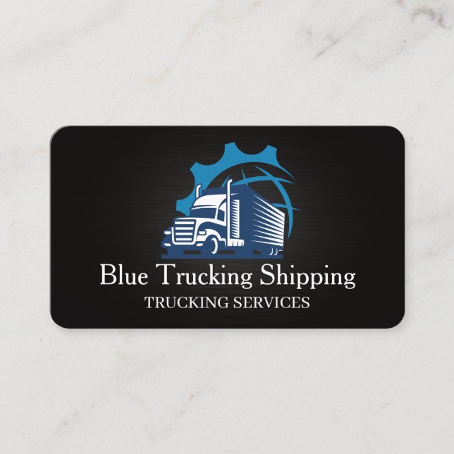 Cartão De Visita Trucking Shipping Corporate Global Logo (Frente)