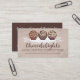 Cartão De Visita trufas doces chocolate doces doces confeitos (Frente/Verso In Situ)