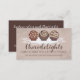 Cartão De Visita trufas doces chocolate doces doces confeitos (Frente/Verso)