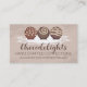 Cartão De Visita trufas doces chocolate doces doces confeitos (Frente)