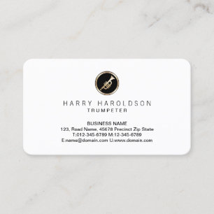 Cartão De Visita Trumpet Trumpeter Musical