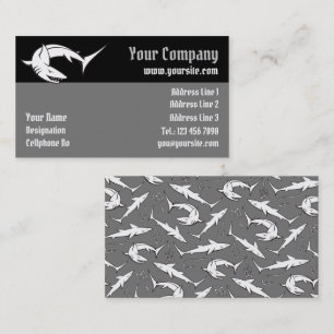 Cartão De Visita Tubarões e ganchos
