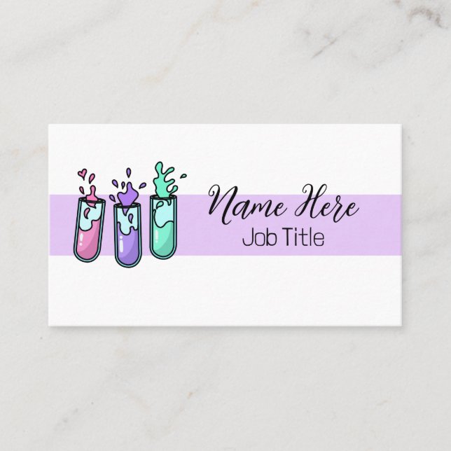 Cartão De Visita Tubos De Ensaio Turbulentos (Frente)