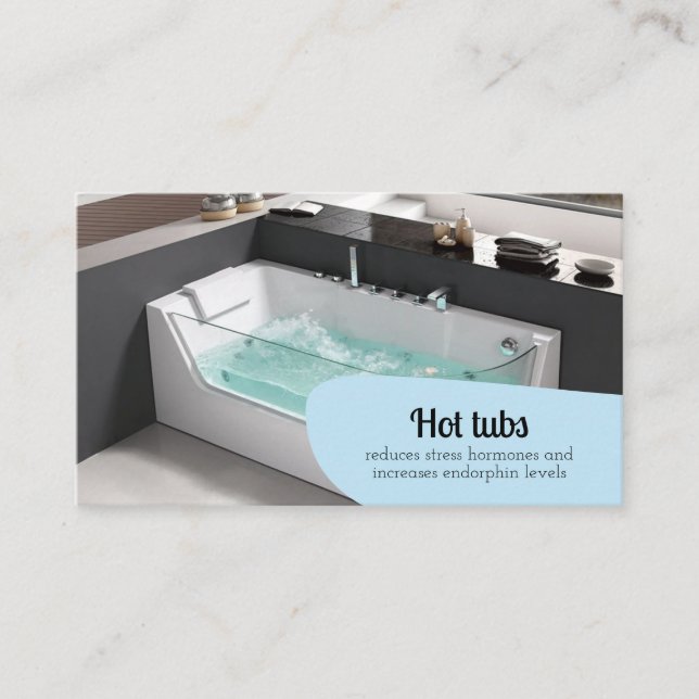 Cartão De Visita Tubs Hot Skincare Relax Massagem Bem-estar (Frente)