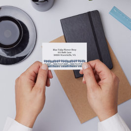 Cartão De Visita Tulipas no Azul Delft