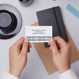 Cartão De Visita Tulipas no Azul Delft