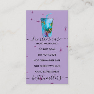 Cartão De Visita Tumbler care roxo