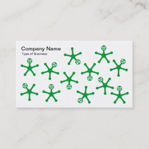 Cartão De Visita Tumblers - Grass Green on White