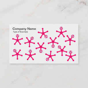 Cartão De Visita Tumblers - Neon Red on White