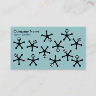 Cartão De Visita Tumblers - Preto no Verde Azul