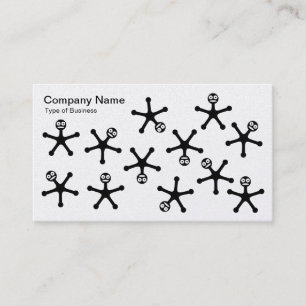 Cartão De Visita Tumblers - Preto sobre Branco (Platina)