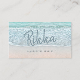 Cartão De Visita Turquioise Ocean Sandy Beach, Joias feitas à mão