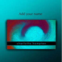 Cartão De Visita Turquoise Modern Unique Cool Groovy Custom