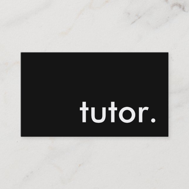Cartão De Visita tutor. (Frente)