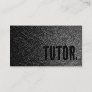 Cartão De Visita Tutor de couro preto Premier