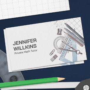Cartão De Visita Tutor de Matemática Privado - Educador de Matemáti
