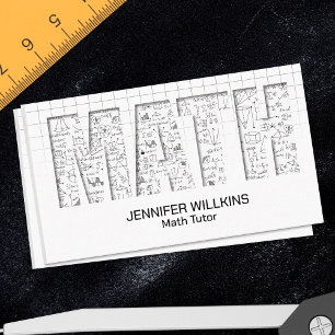 Cartão De Visita Tutor de Matemática Privado - Educador de Matemáti