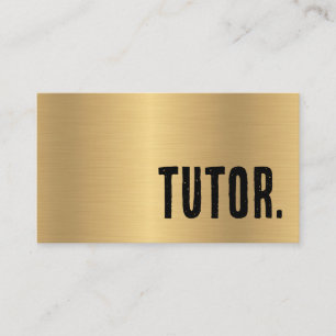 Cartão De Visita Tutor de Ouro Falso Premier