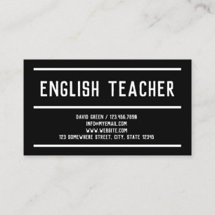 Cartão De Visita Tutor de Professores ESL