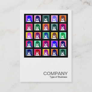 Cartão De Visita Tux quadrado da foto 045 - 25