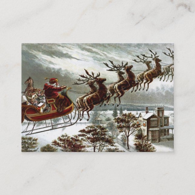 Cartão De Visita Twas a noite antes do Natal (Frente)