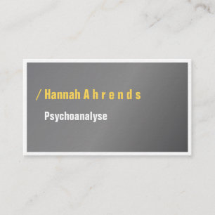 Cartão de visita Typo amarelo