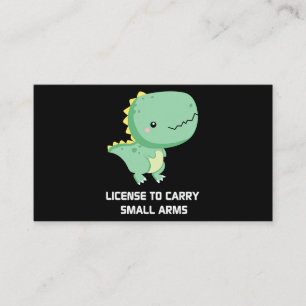 Cartão De Visita Tyrannosaurus Rex Dinosaur Pun Licenciado Para Car