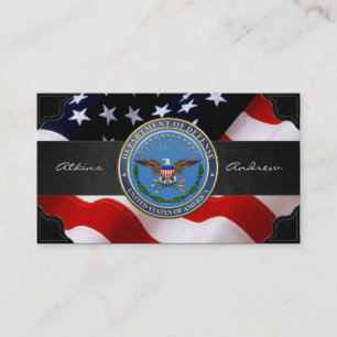 Cartão De Visita U.S. Emblema (DOD) do Departamento de Defesa [3D]