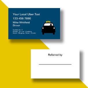 Cartão De Visita Uber Táxi Partilha de Carona Serviço de Entrega