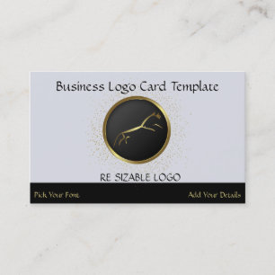 Cartão De Visita Uffington - Logotipo de Cavalo Dourado Geoglifos