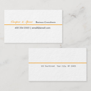 Cartão De Visita Um consultor empresarial mínimo moderno do curso