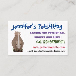 Cartão De Visita Um desenho animado de Rinoceronte elasmotherium