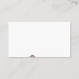 Cartão De Visita Um gráfico vermelho vibrante apresenta um floral c