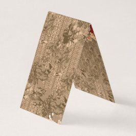 Cartão De Visita Um padrão floral vintage com um intricado desi cas