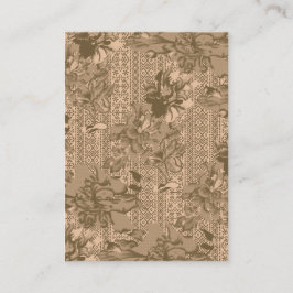Cartão De Visita Um padrão floral vintage com um intricado desi cas