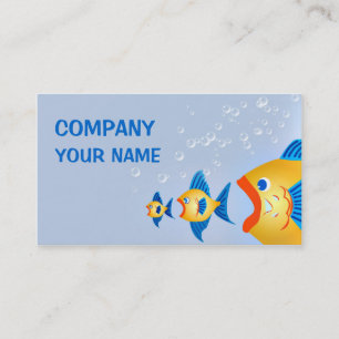 Cartão De Visita Um peixe pronto para personalizar