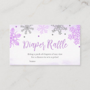 Cartão De Visita Um pequeno Floco de Neve Fralda Raffle