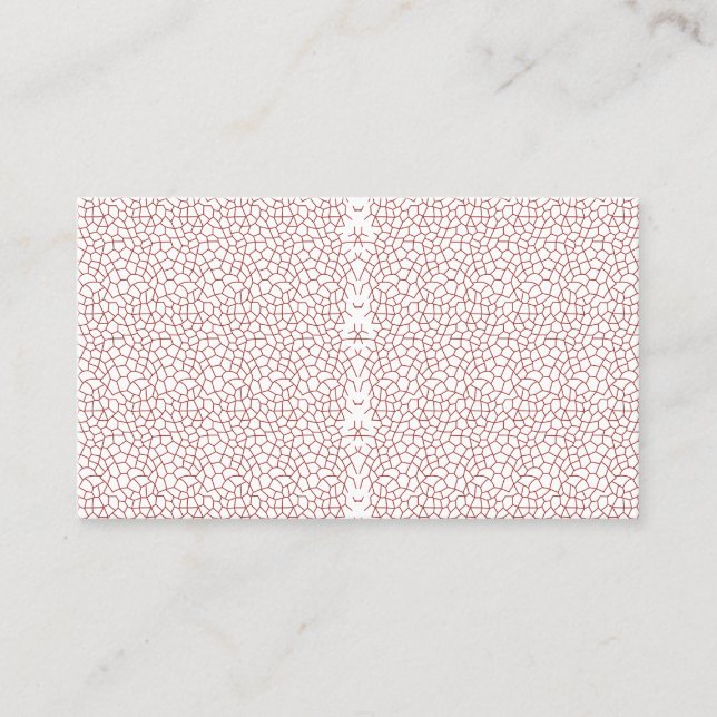 Cartão De Visita Um tapete vibrante com um intricado modo geométric (Frente)